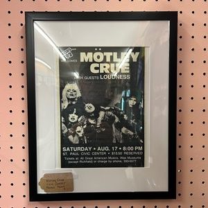 Framed Retro Concert Poster Print NWOT